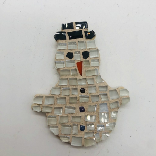 Small snowman mosaic decoration